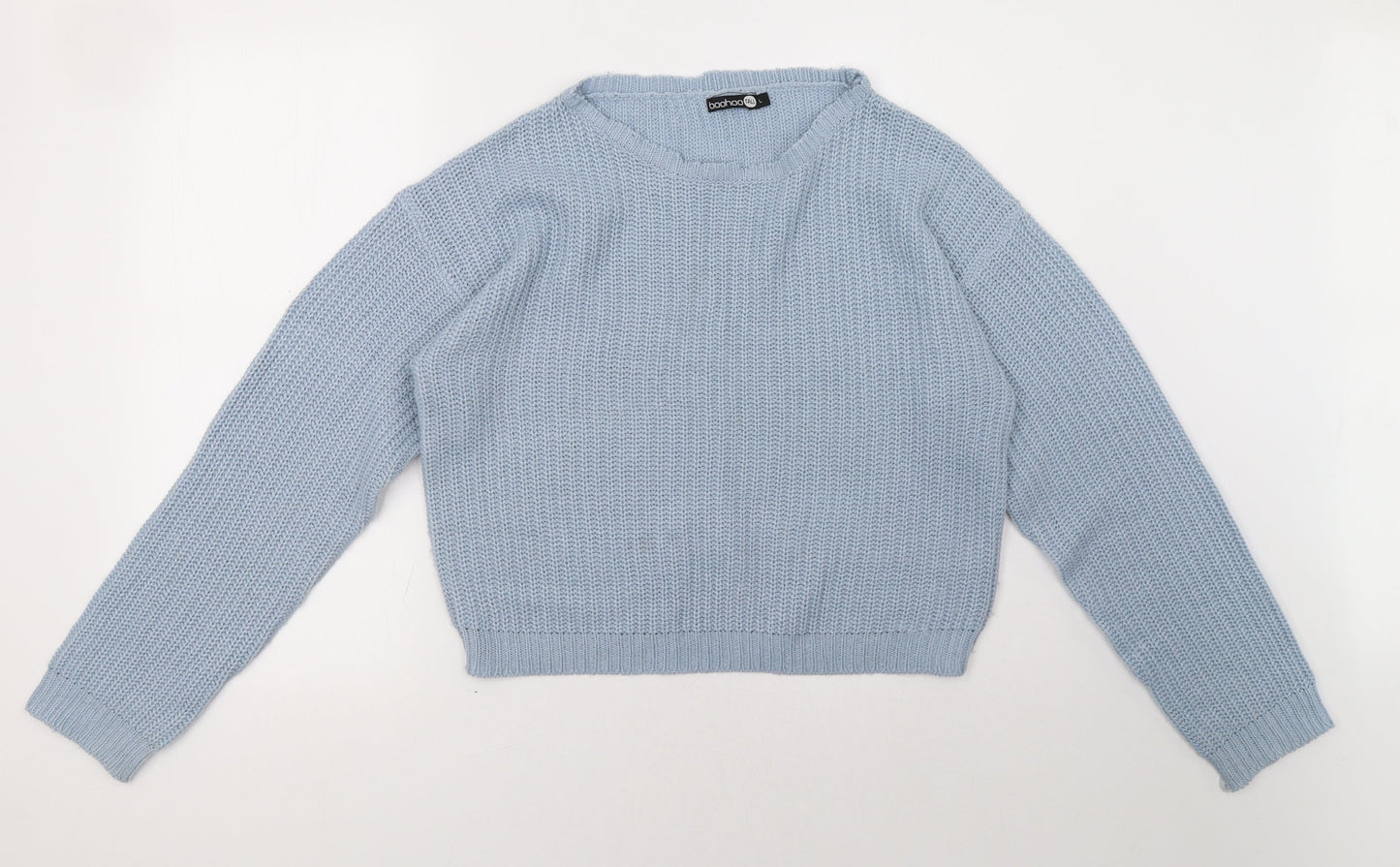 Womens UK Size L Boohoo Blue Pullover Sweatshirt