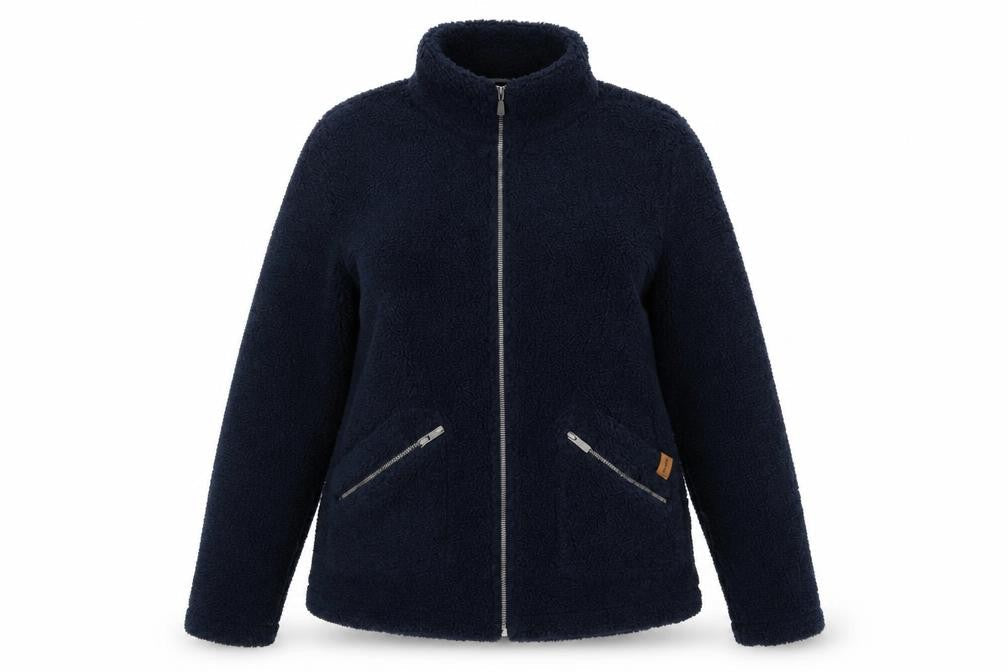 Front view of ayocucho women’s blue jacket, size XL