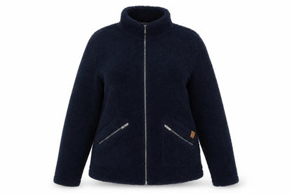 Front view of ayocucho women’s blue jacket, size XL