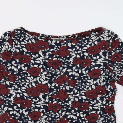 Sainsburys Womens Blue Floral  Pullover Sweatshirt Size 12