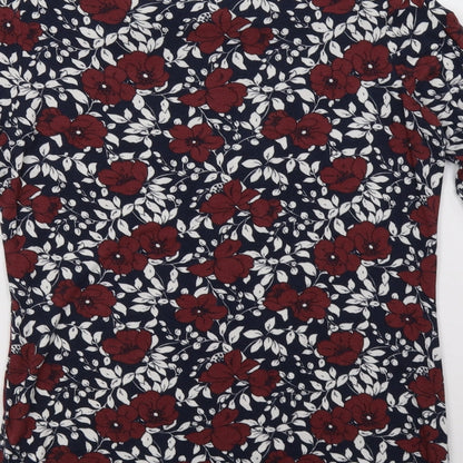 Sainsburys Womens Blue Floral  Pullover Sweatshirt Size 12