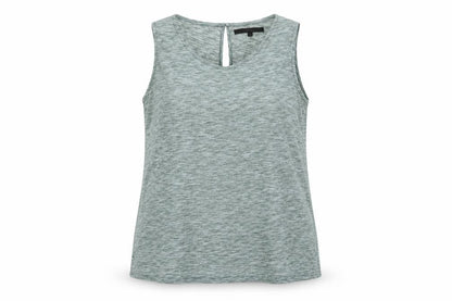 Front view of Minimum women’s green basic tank, size L