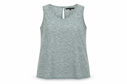 Front view of Minimum women’s green basic tank, size L