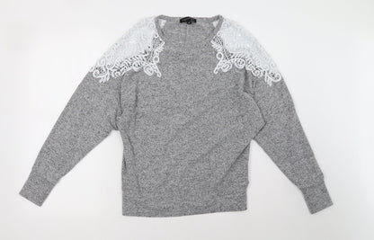 Dorothy Perkins Womens Grey   Pullover Sweatshirt Size 10
