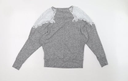Dorothy Perkins Womens Grey   Pullover Sweatshirt Size 10
