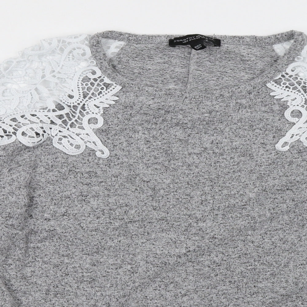 Dorothy Perkins Womens Grey   Pullover Sweatshirt Size 10