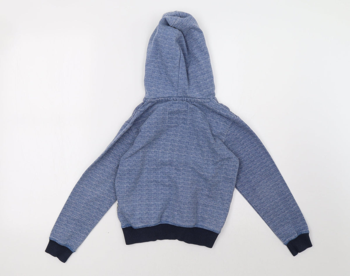 Back view of Lee Cooper boys’ blue pullover hoodie, size 7-8, years