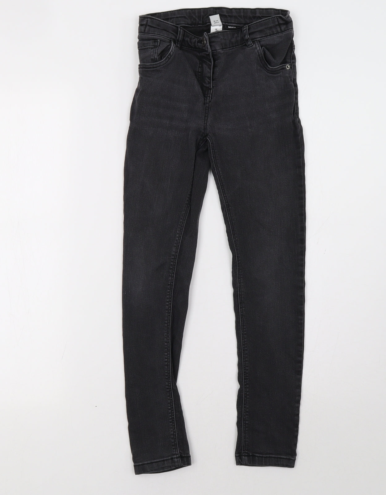 Sainsburys Girls Black  Denim Skinny Jeans Size 10 Years