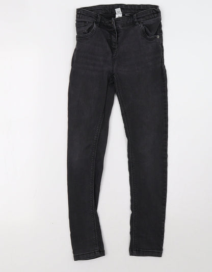 Sainsburys Girls Black  Denim Skinny Jeans Size 10 Years