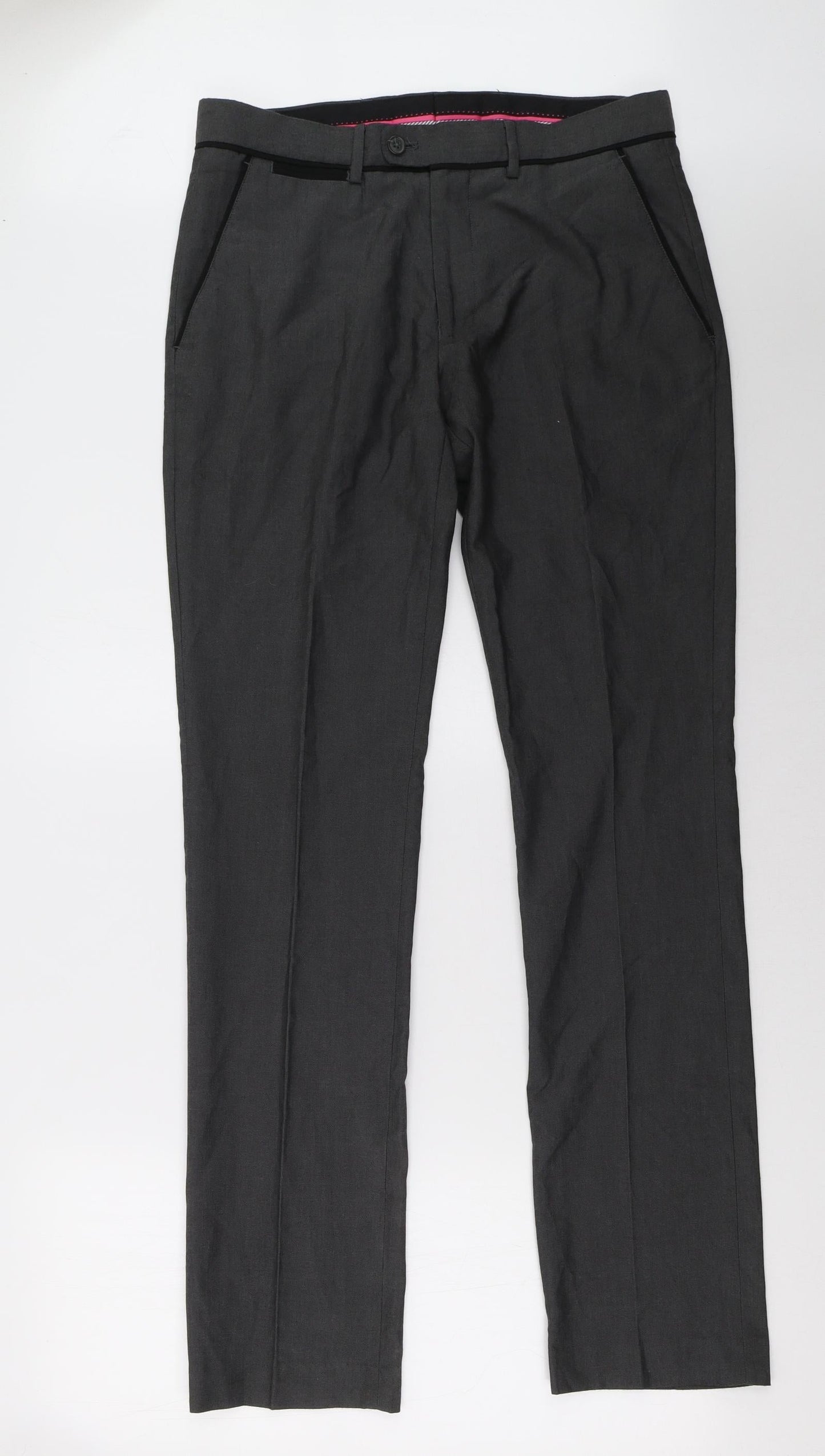 Mens UK Size 32 Butler And webb Regular Fit  Grey Trousers