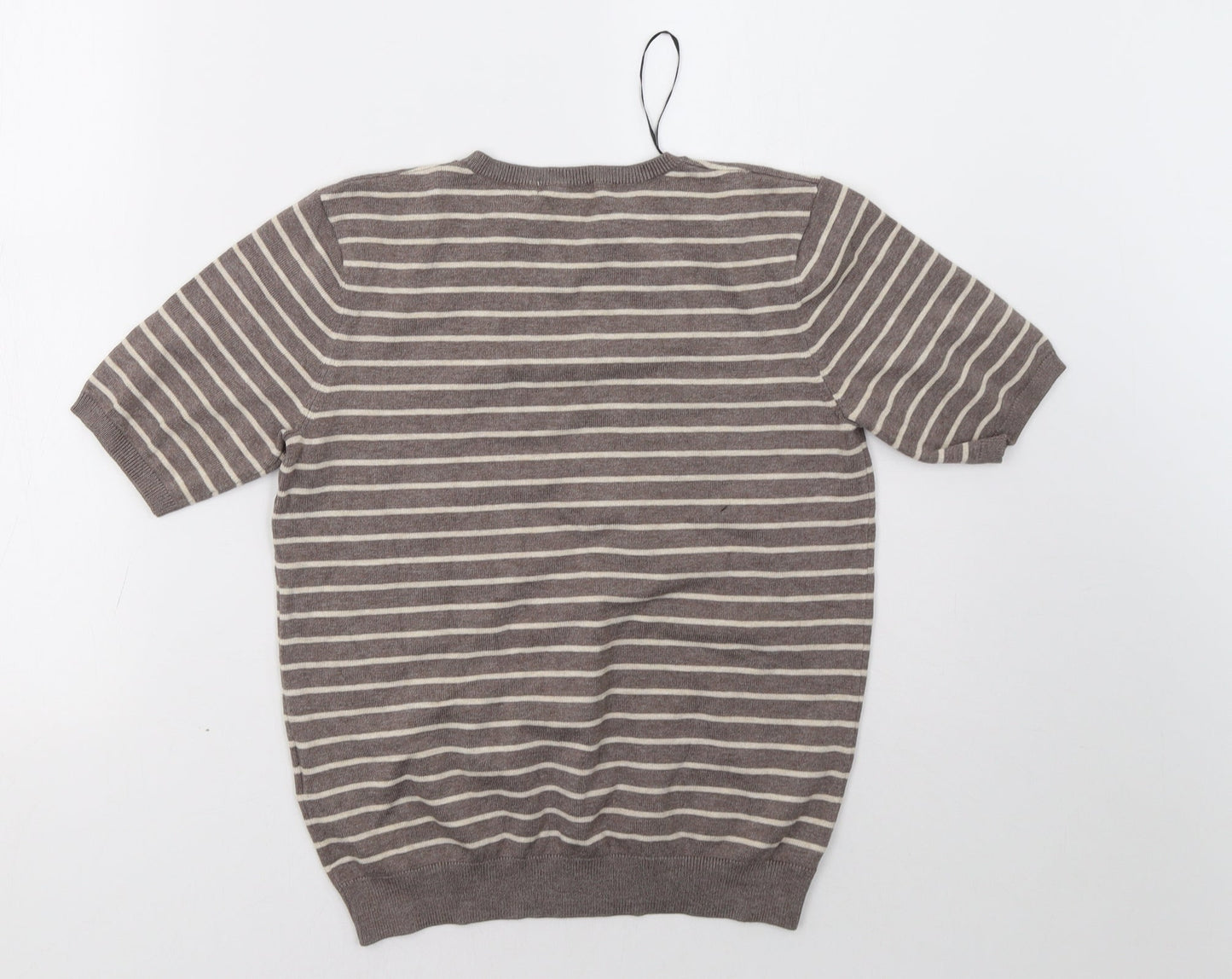 H&M Womens Brown Striped  Pullover Sweatshirt Size S