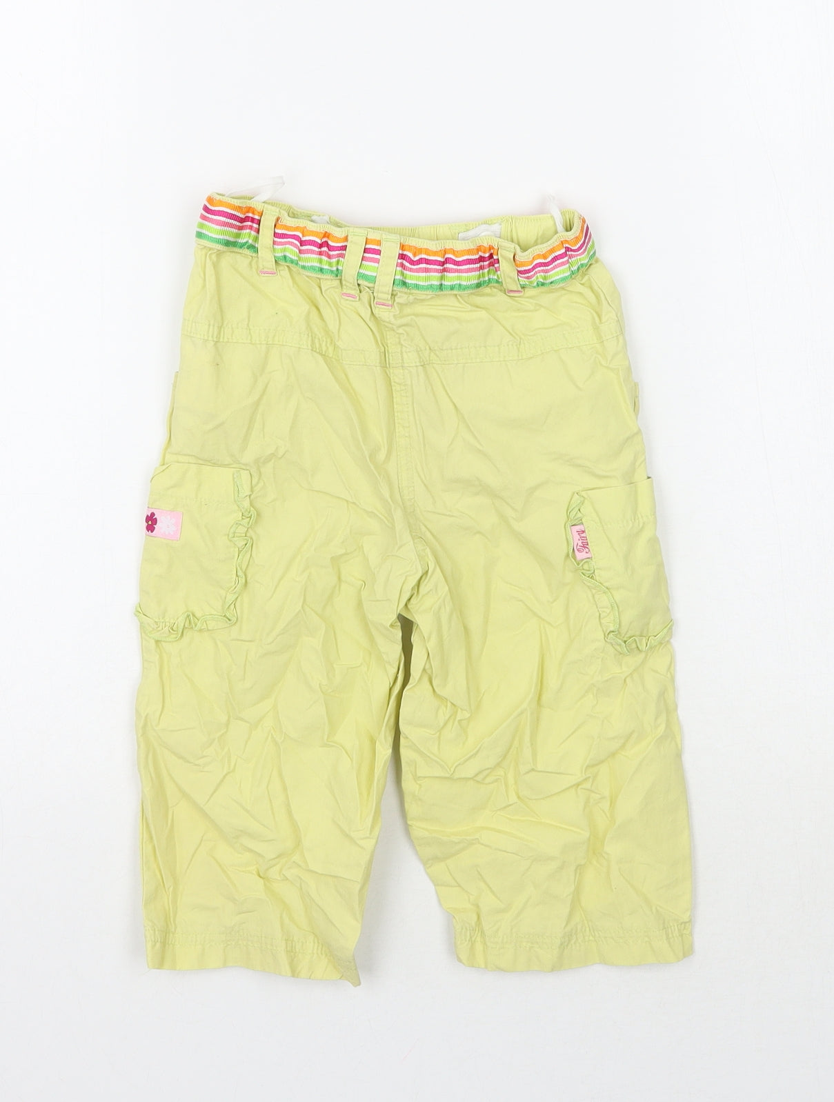 In style Girls Green Floral  Cargo Trousers Size 12-18 Months