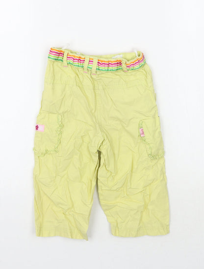 In style Girls Green Floral  Cargo Trousers Size 12-18 Months
