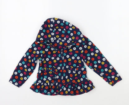 George Girls Blue Floral  Jacket  Size 2 Years