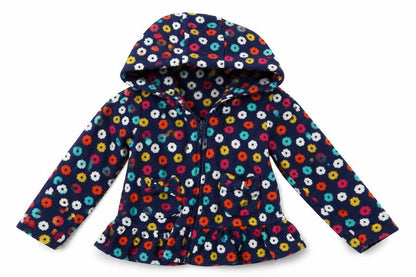 Front view of George girls’ blue floral jacket, size 2, years
