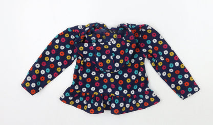 George Girls Blue Floral  Jacket  Size 2 Years