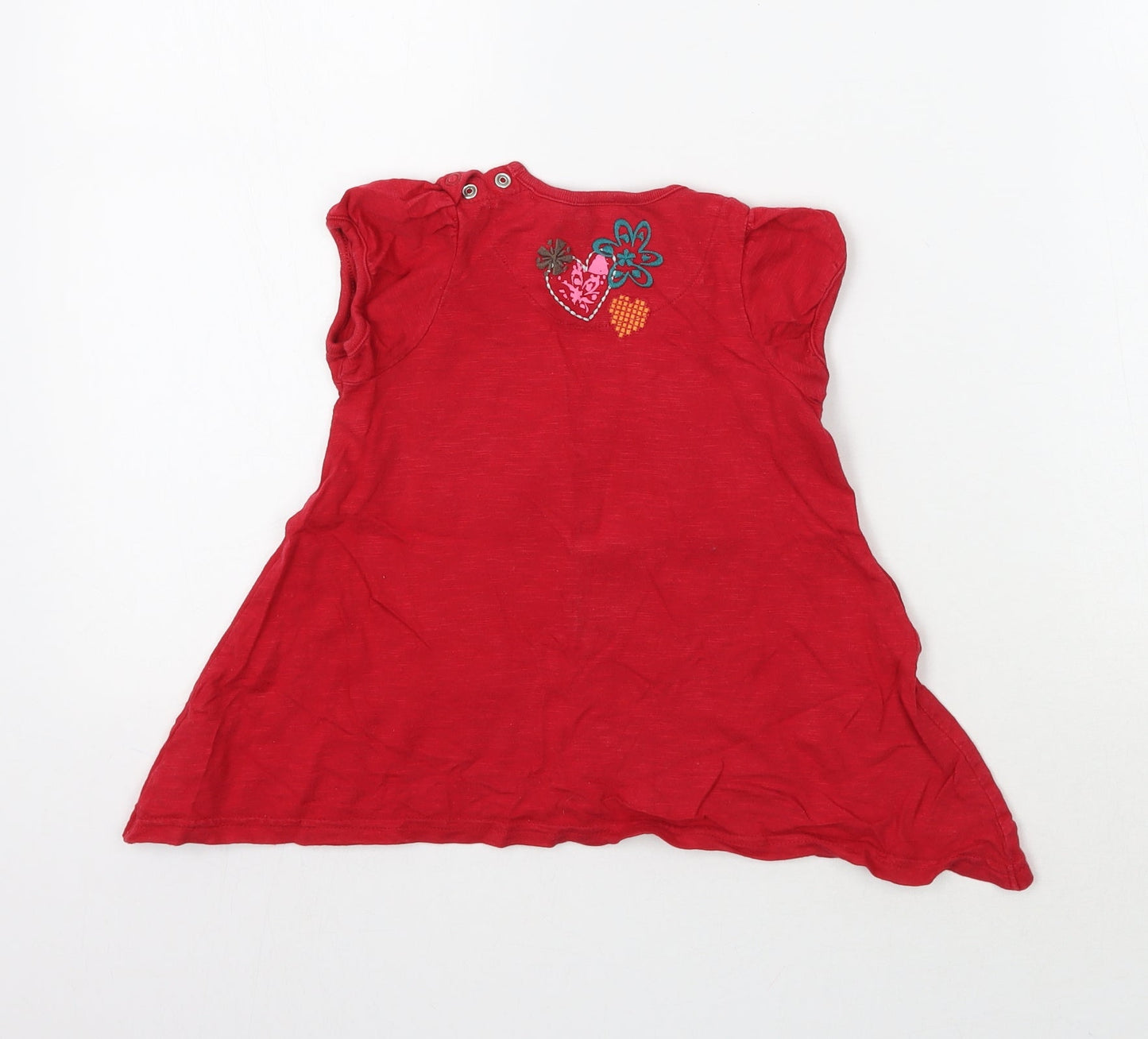 Marks and Spencer Girls Red   Basic T-Shirt Size 12 Months