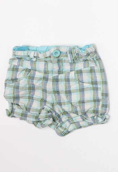 Cherokee Boys Blue Check  Cropped Trousers Size 12-18 Months