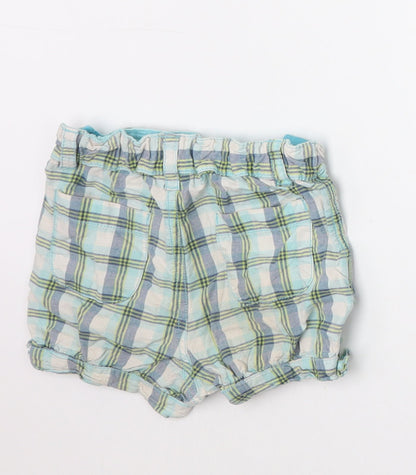Cherokee Boys Blue Check  Cropped Trousers Size 12-18 Months