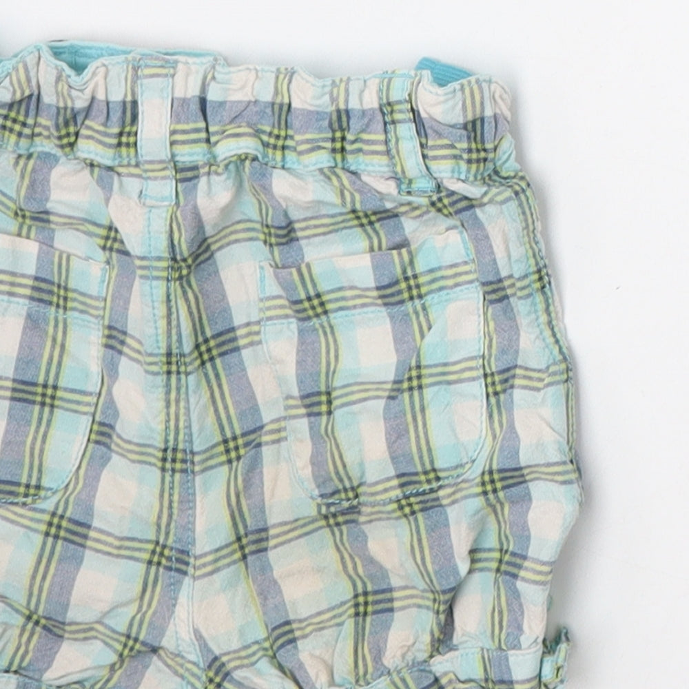Cherokee Boys Blue Check  Cropped Trousers Size 12-18 Months