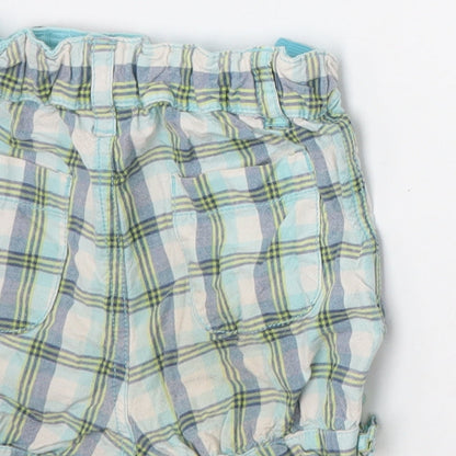 Cherokee Boys Blue Check  Cropped Trousers Size 12-18 Months