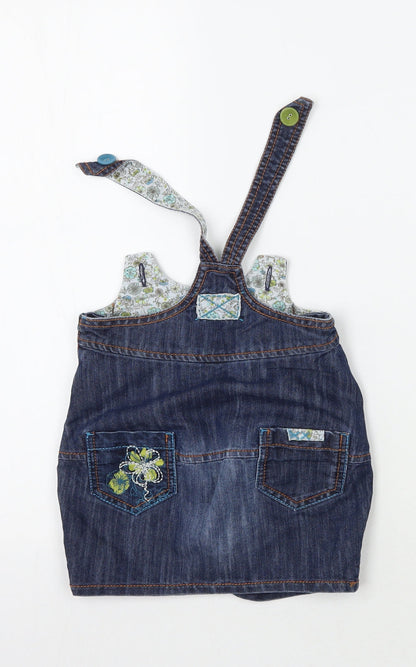 NEXT Girls Blue   Pinafore/Dungaree Dress  Size 6-9 Months