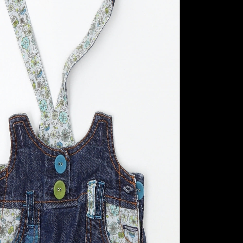 NEXT Girls Blue   Pinafore/Dungaree Dress  Size 6-9 Months