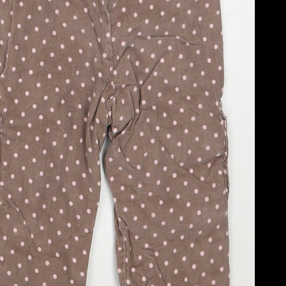 George Girls Black Polka Dot  Cargo Trousers Size 6-9 Months
