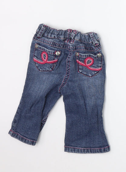NEXT Girls Blue   Capri Jeans Size 6-9 Months