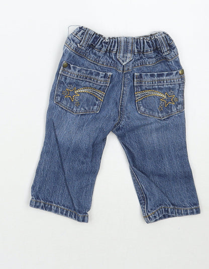 NEXT Girls Blue   Capri Jeans Size 6-9 Months