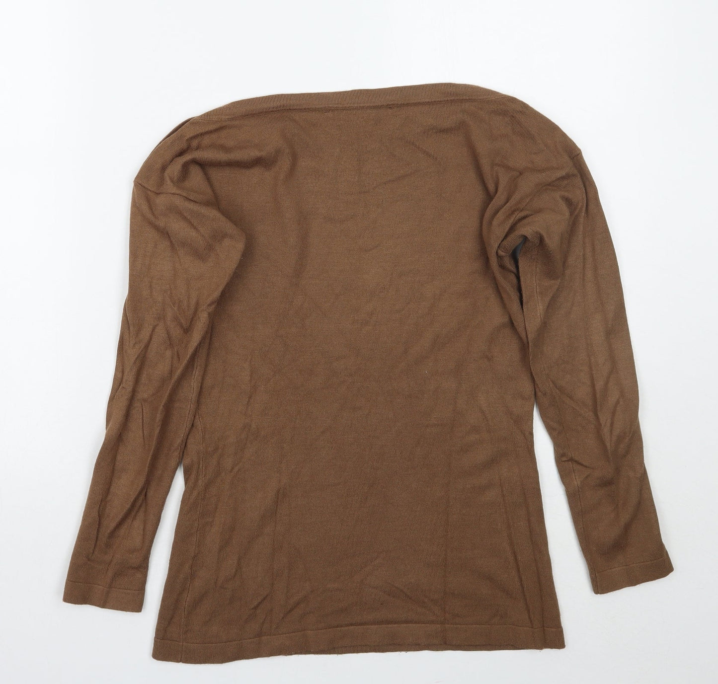 Womens UK Size 8 Star Brown Pullover Jumper