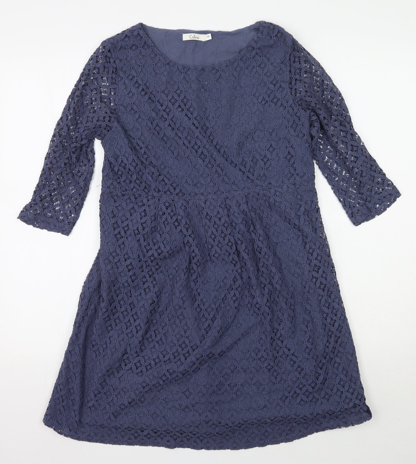 Colline Womens Blue Floral  A-Line  Size 10