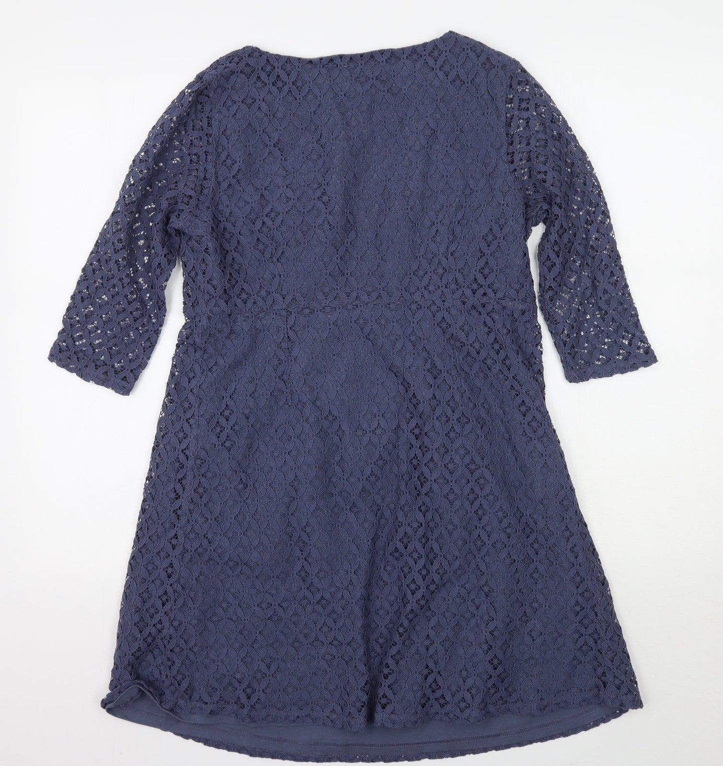 Colline Womens Blue Floral  A-Line  Size 10