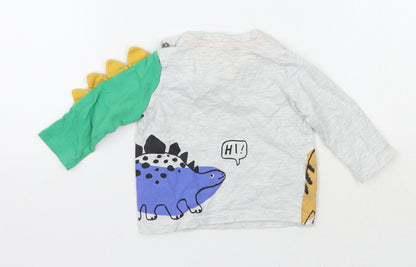 Fred & flo Boys Grey   Basic T-Shirt Size 3-6 Months