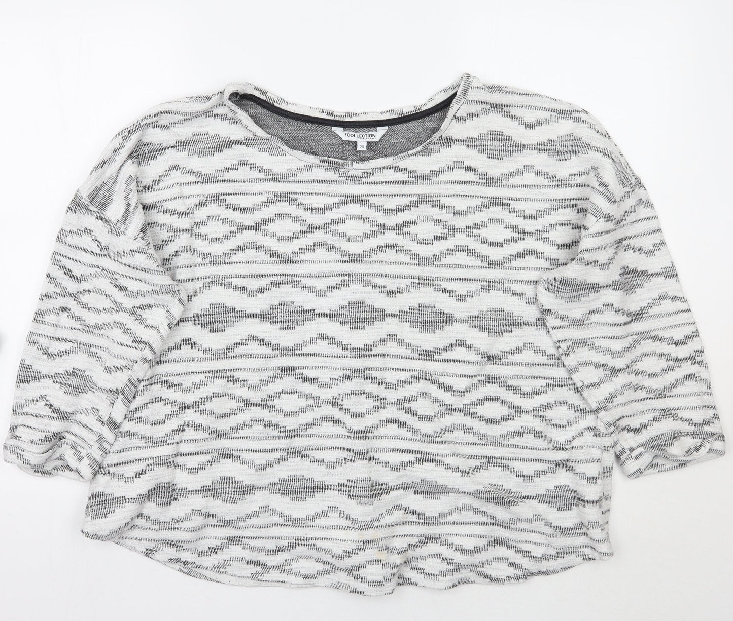 Womens UK Size 20 Debenhams White Pullover Jumper