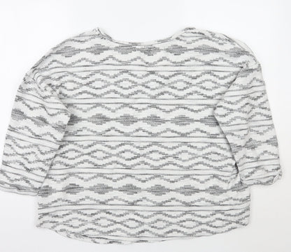 Womens UK Size 20 Debenhams White Pullover Jumper