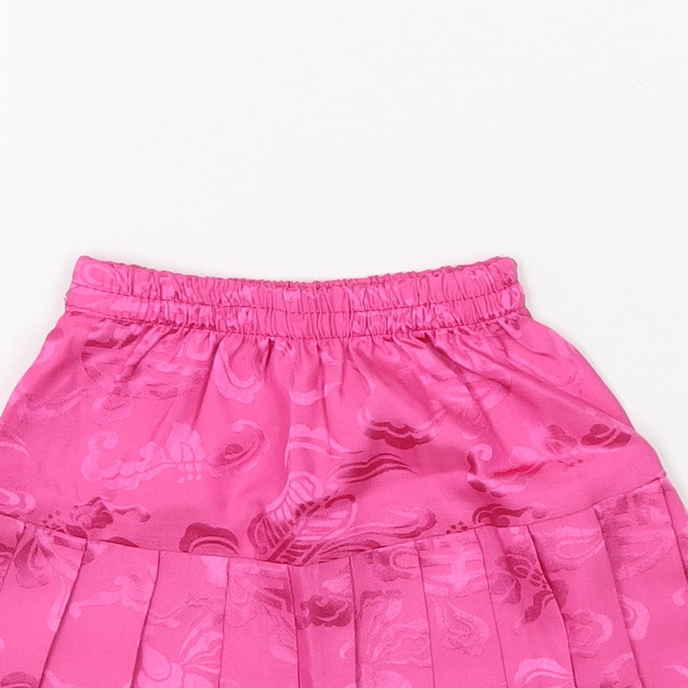 Gole gee Girls Pink Geometric  A-Line Skirt Size 4 Years
