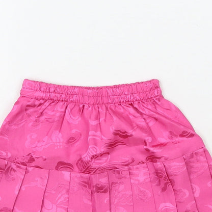 Gole gee Girls Pink Geometric  A-Line Skirt Size 4 Years