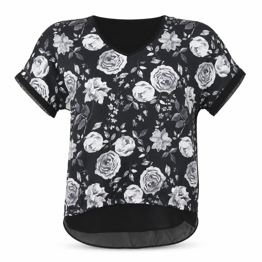 Womens UK Size 8 Matalan Black Basic Blouse