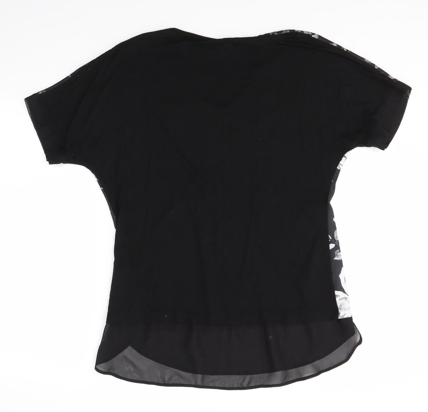 Womens UK Size 8 Matalan Black Basic Blouse