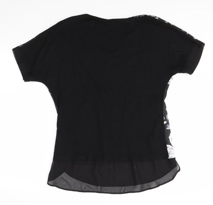 Womens UK Size 8 Matalan Black Basic Blouse