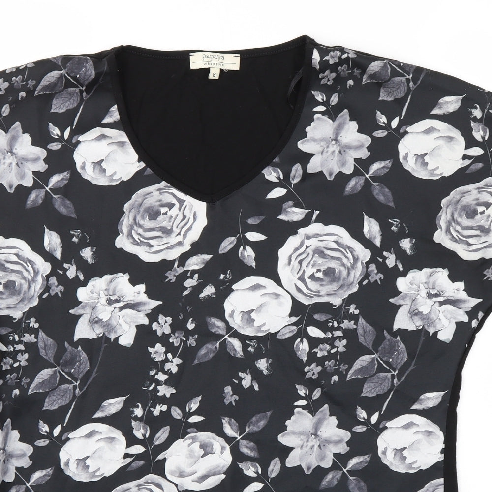 Womens UK Size 8 Matalan Black Basic Blouse