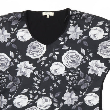Womens UK Size 8 Matalan Black Basic Blouse