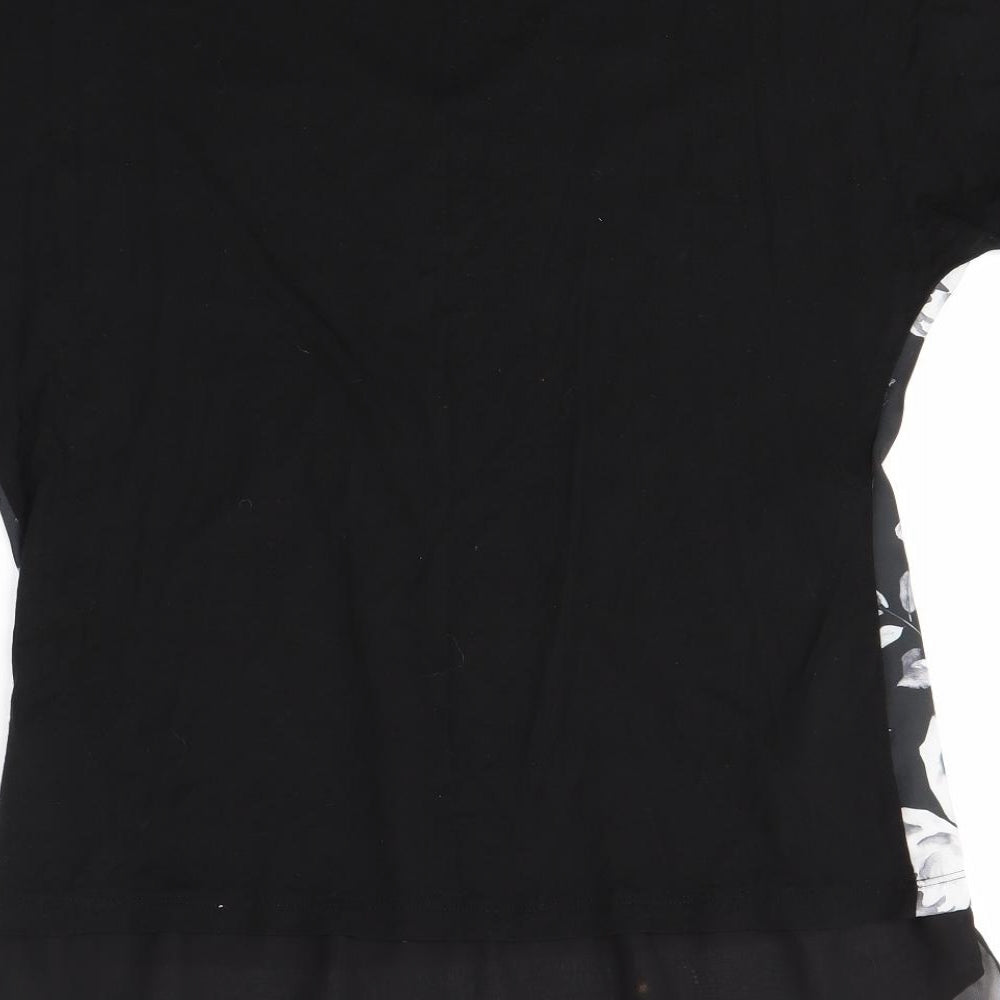 Womens UK Size 8 Matalan Black Basic Blouse