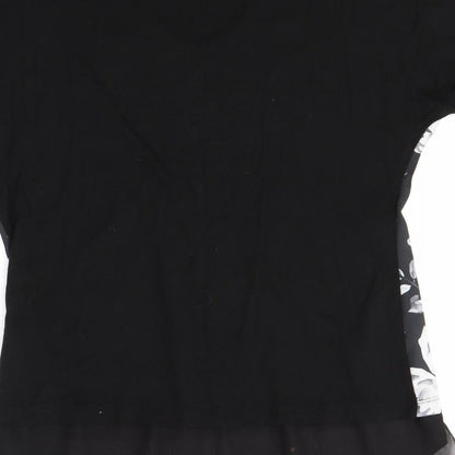 Womens UK Size 8 Matalan Black Basic Blouse