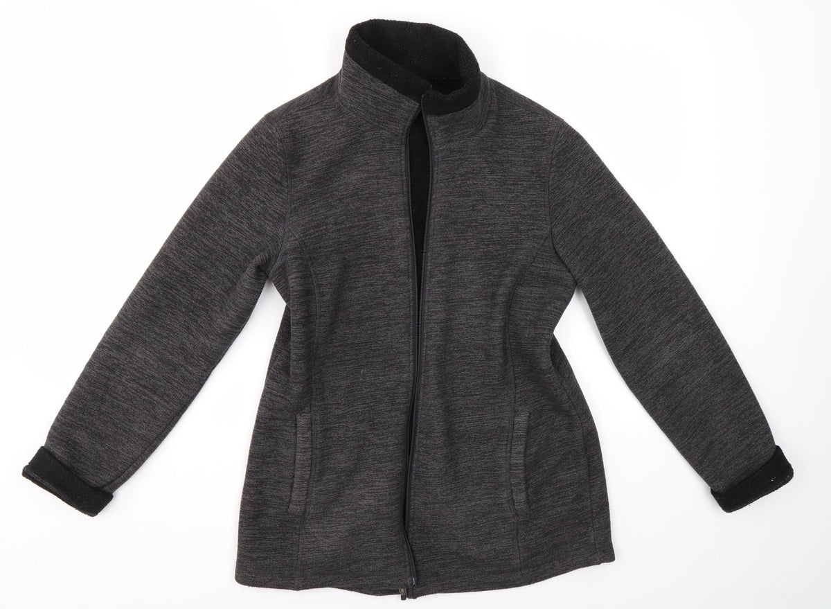 Additional front view of 32 Degrees women’s grey full zip jumper, size S