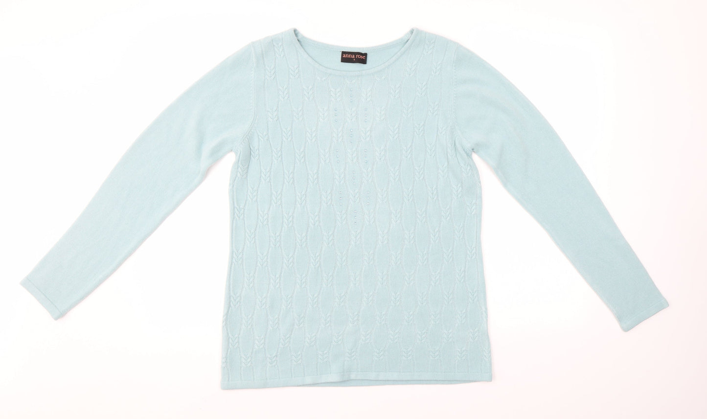 Womens UK Size L Anna Rose Blue Pullover Jumper