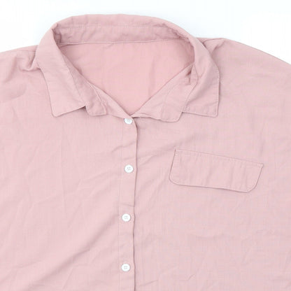 SheIn Womens Pink   Basic Button-Up Size XL