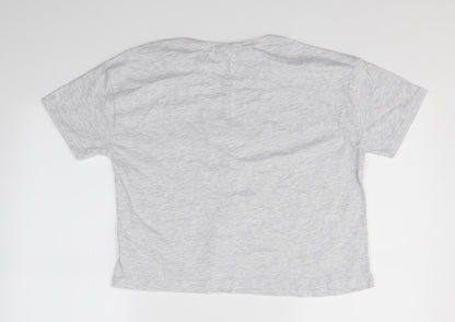 New Look Womens Grey Solid  Top Pyjama Top Size M
