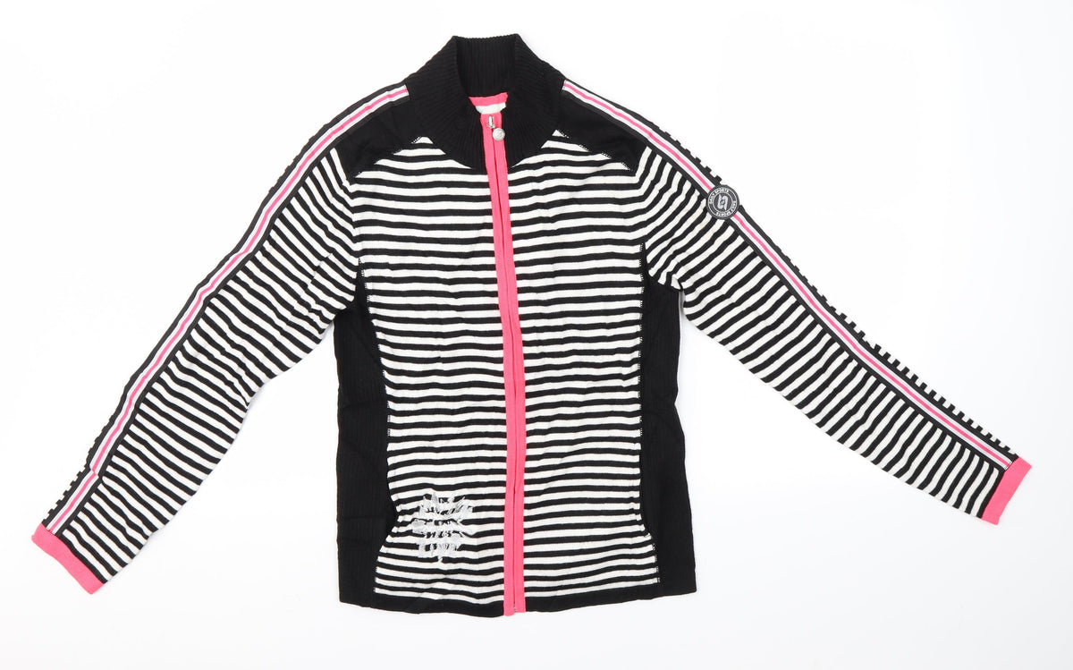 Additional front view of XDS women’s multicoloured full zip jumper, size S